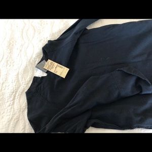 Navy cotton flannel dress